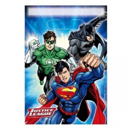 JUSTICE LEAGUE LOOT BAGS - PACK OF 8