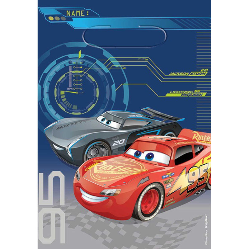 DISNEY CARS 3 LOOT BAGS - PACK OF 8
