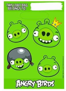 ANGRY BIRDS LOOT BAGS - PACK OF 8