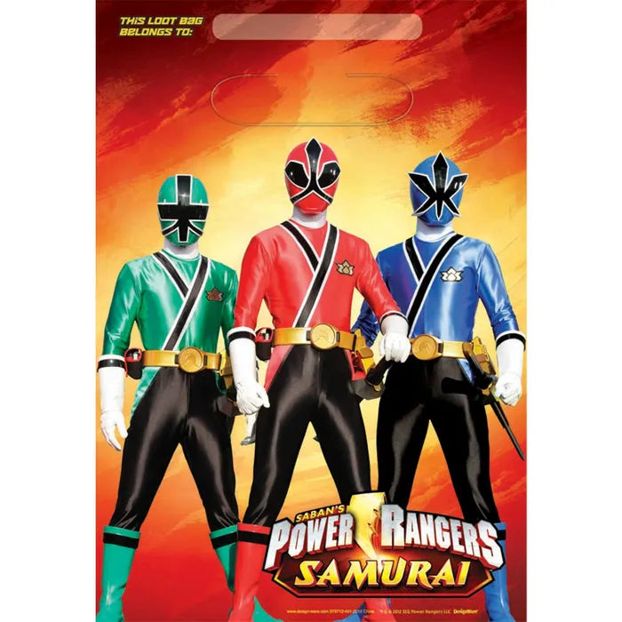 POWER RANGERS SAMURAI LOOT BAGS - PACK OF 8