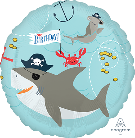 AHOY PIRATE BIRTHDAY FOIL BALLOON - 43CM