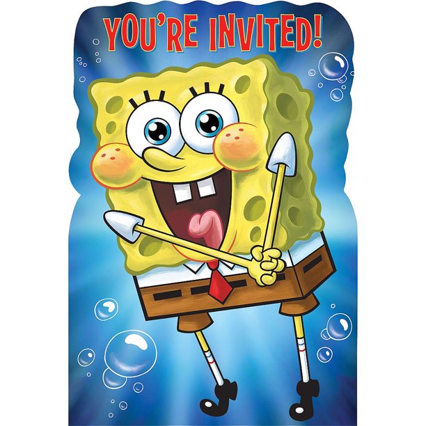 SPONGEBOB SQUAREPANTS INVITATION SET - PACK OF 8