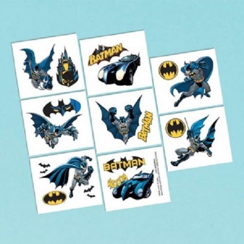BATMAN TEMPORARY TATTOOS - PACK OF 16