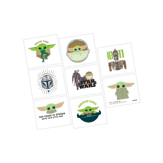 THE MANDALORIAN STAR WARS TEMPORARY TATTOOS - PACK OF 8