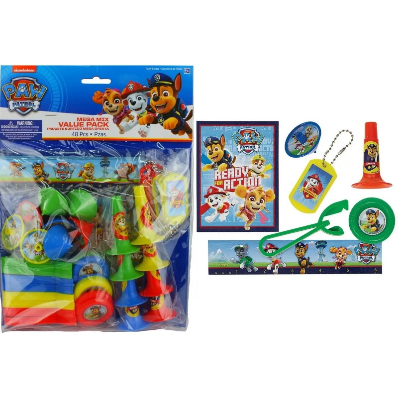 PAW PATROL PARTY FAVOUR PACK - 48 PARTY FAVORS