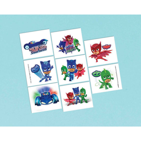 PJ MASKS TEMPORARY TATTOOS - PACK OF 8