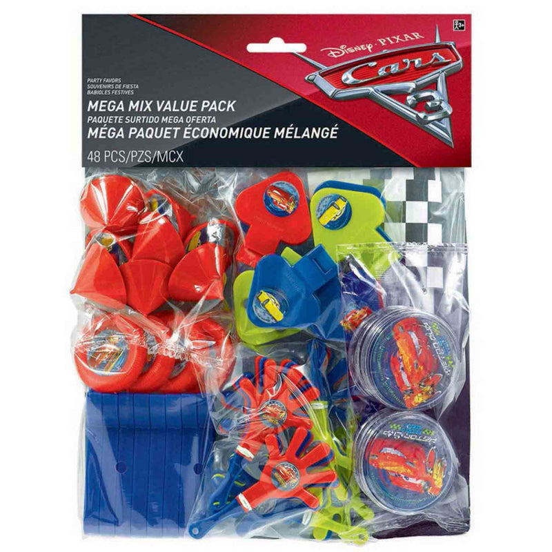 DISNEY CARS 3 MEGA VALUE FAVOUR PACK - 48 PARTY FAVORS