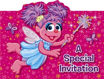 SESAME STREET ABBY CADABBY INVITATION SET - PACK OF 8