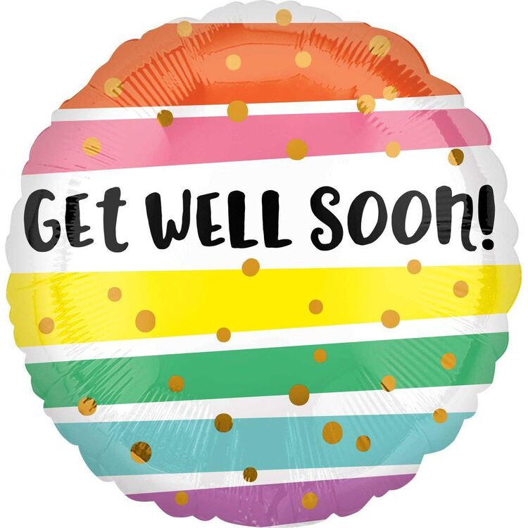 GET WELL SOON FOIL BALLOON - 45CM