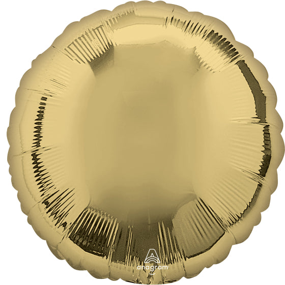 METALLIC WHITE GOLD CIRCLE FOIL BALLOON - 43CM
