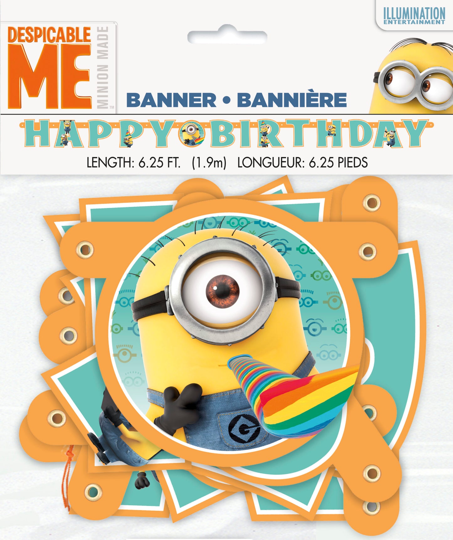 DESPICABLE ME 2 HAPPY BIRTHDAY BANNER - 1.9M