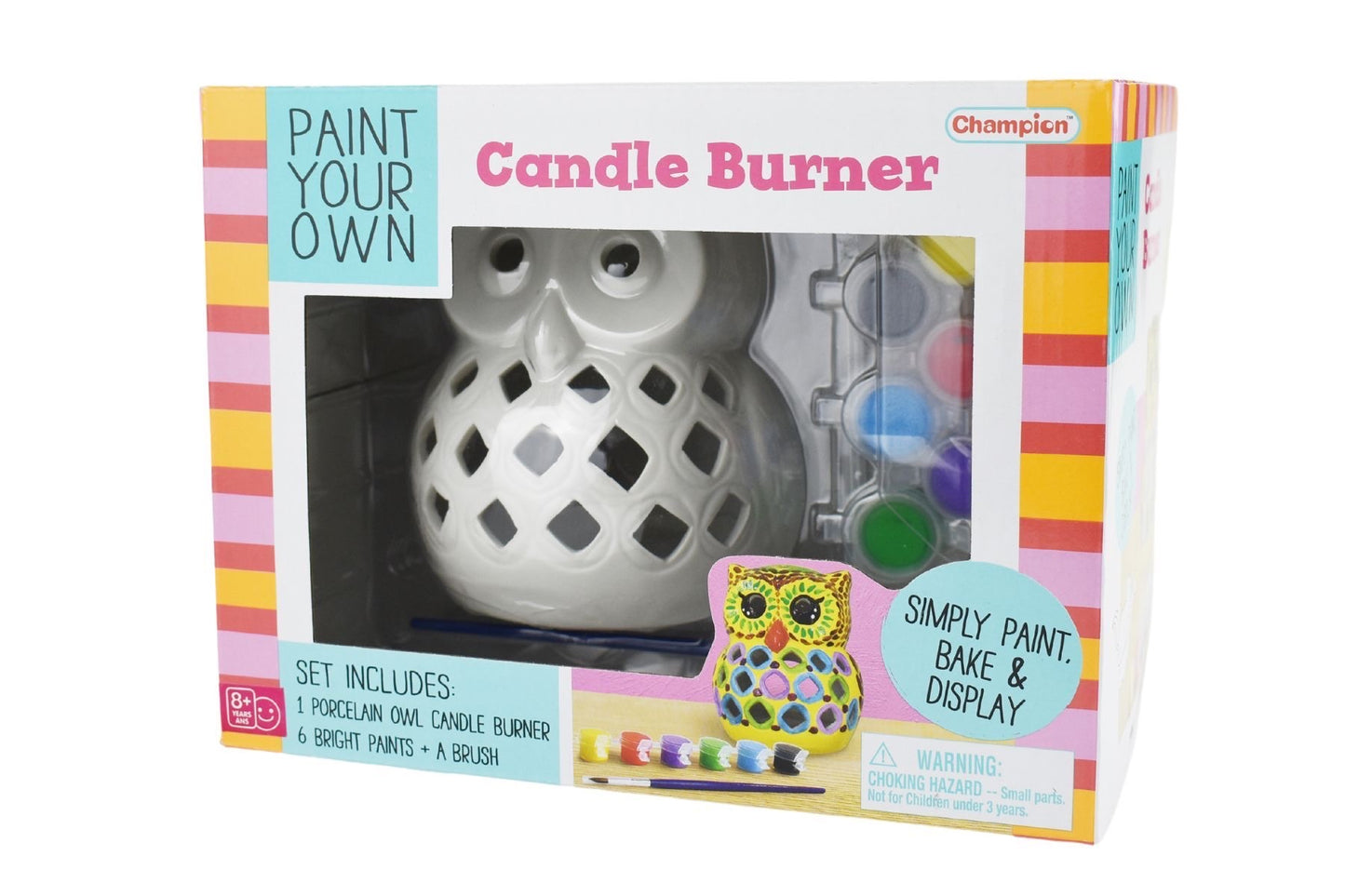 KAPER KIDZ PAINT YOUR OWN CRAFIT KIT - OWL CANDLE BURNER