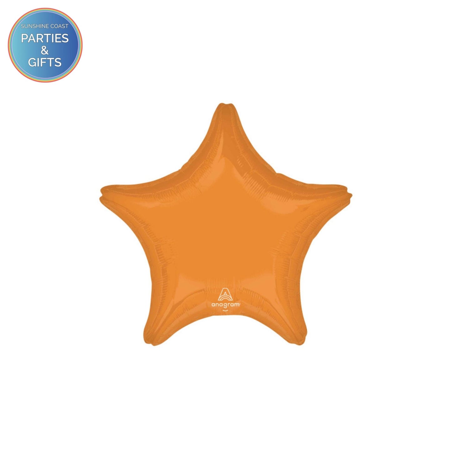 VIBRANT ORANGE STAR FOIL BALLOON - 48CM