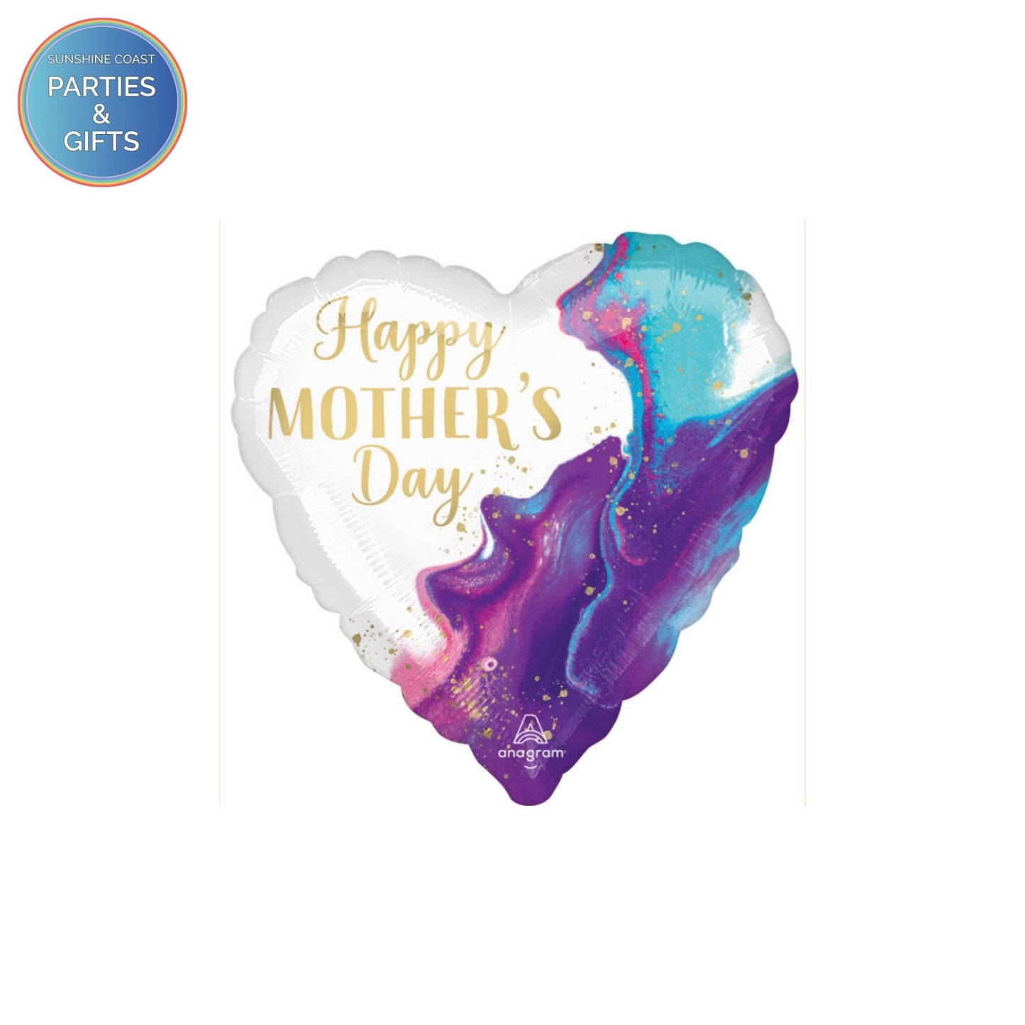 HAPPY MOTHER'S DAY ALLURING MARBLE FOIL BALLOON - 43CM