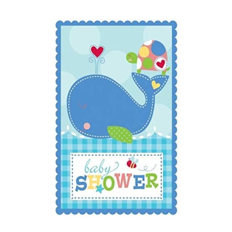 BABY SHOWER AHOY BOY INVITATION SET - PACK OF 8