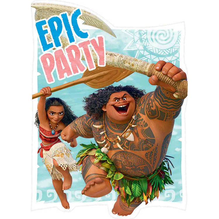 DISNEY MOANA INVITATION SET - PACK OF 8