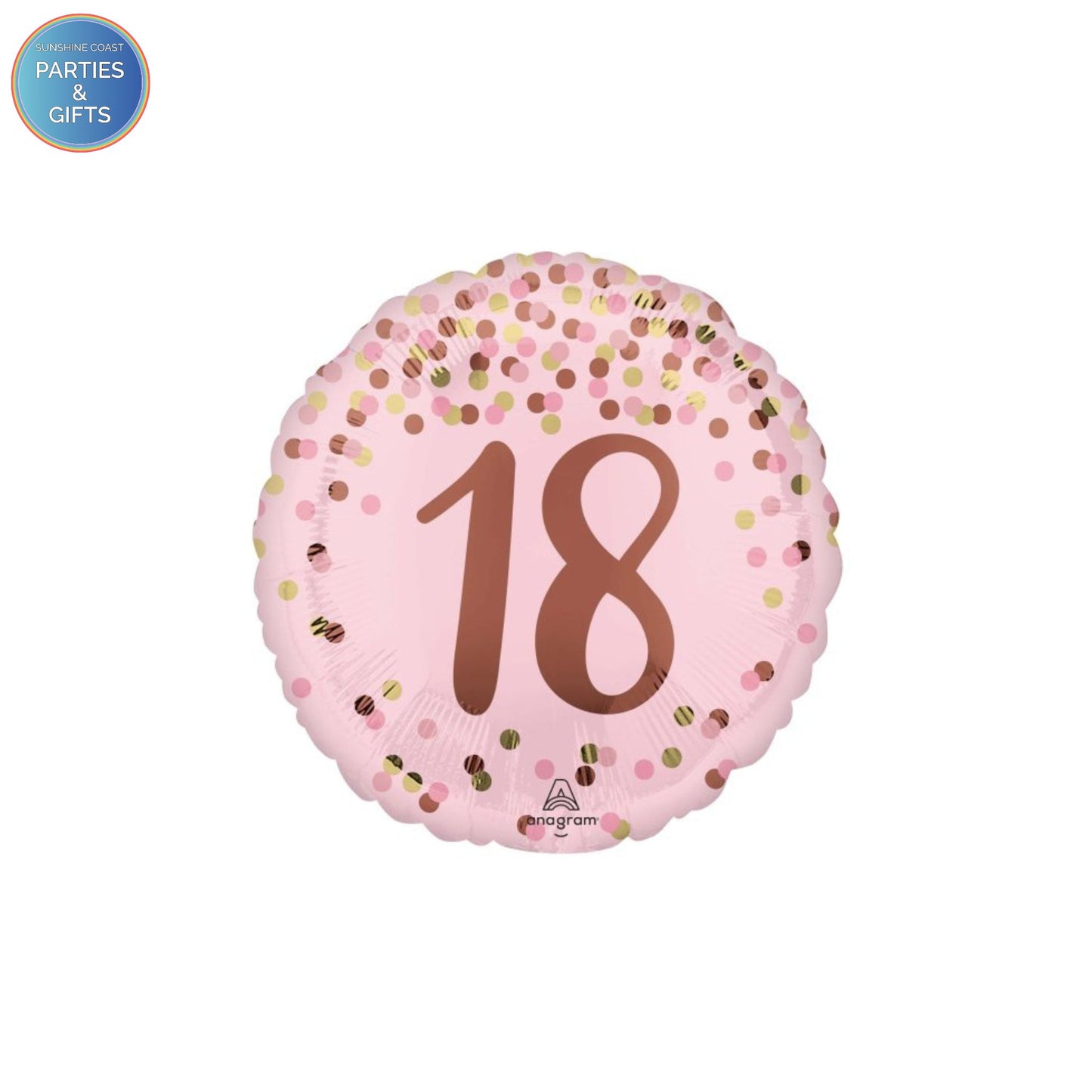 PRETTY PINK CELEBRATION 18TH BIRTHDAY FOIL BALLOON - 43CM