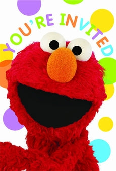 SESAME STREET ELMO INVITATION SET - PACK OF 8
