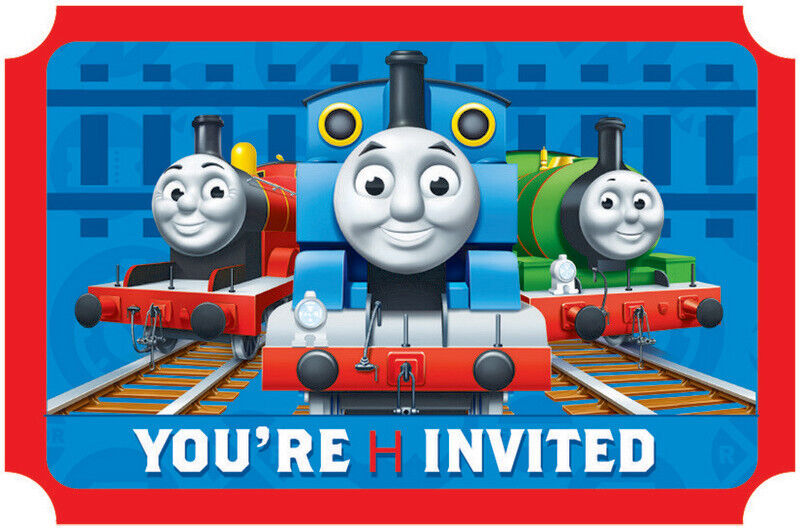 THOMAS THE TANK ENGINE INVITATION SET - PACK OF 8