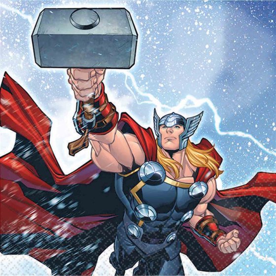 MARVEL AVENGERS THOR BEVERAGE NAPKINS - PACK OF 16