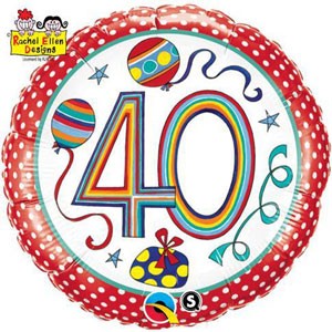 40TH BIRTHDAY FOIL BALLOON - 46CM