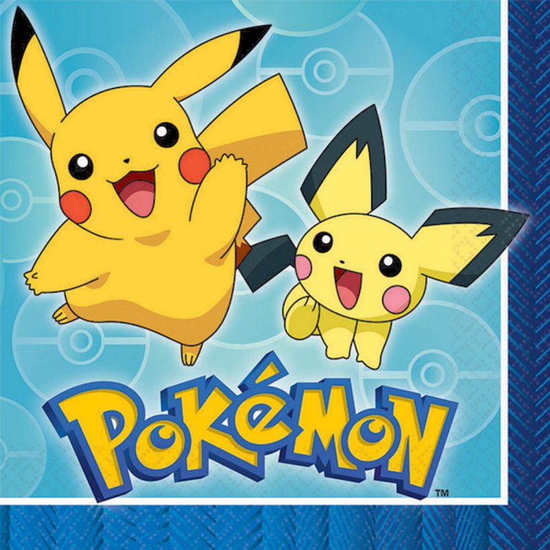 POKEMON LUNCH NAPKINS - PACK OF 16