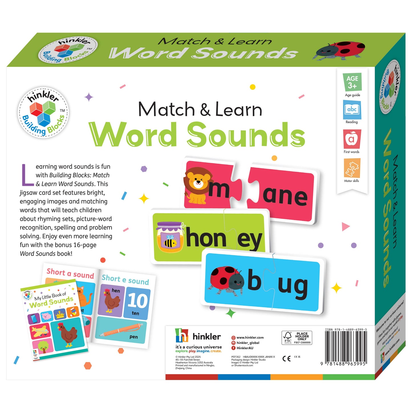 HINKLER BUILDING BLOCKS MATCH & LEARN WORD SOUNDS