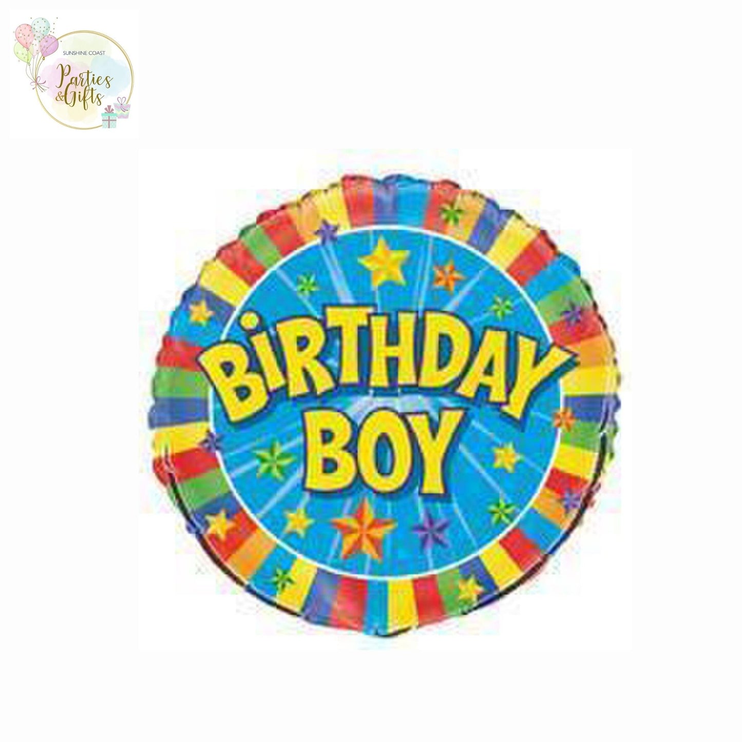 BLUE BIRTHDAY BOY FOIL BALLOON - 45CM