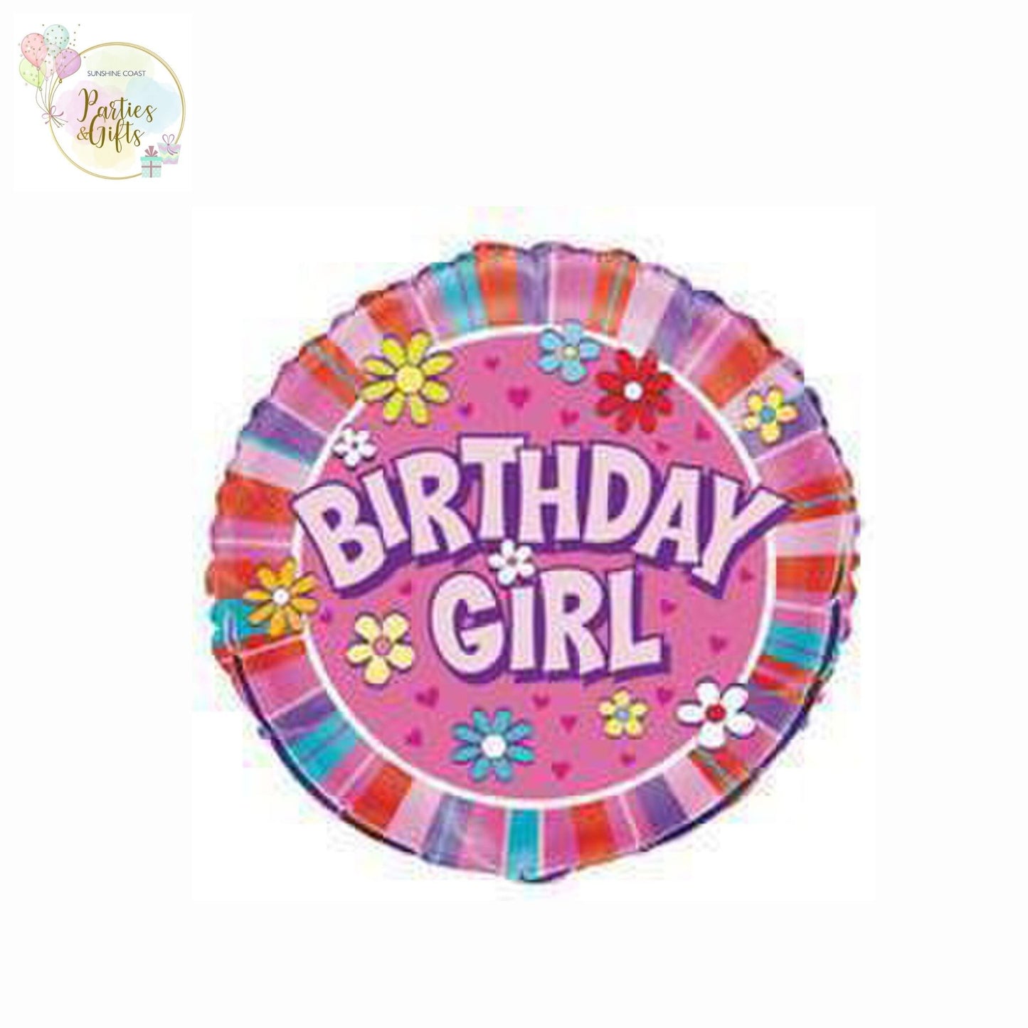 PINK BIRTHDAY GIRL FOIL BALLOON - 45CM