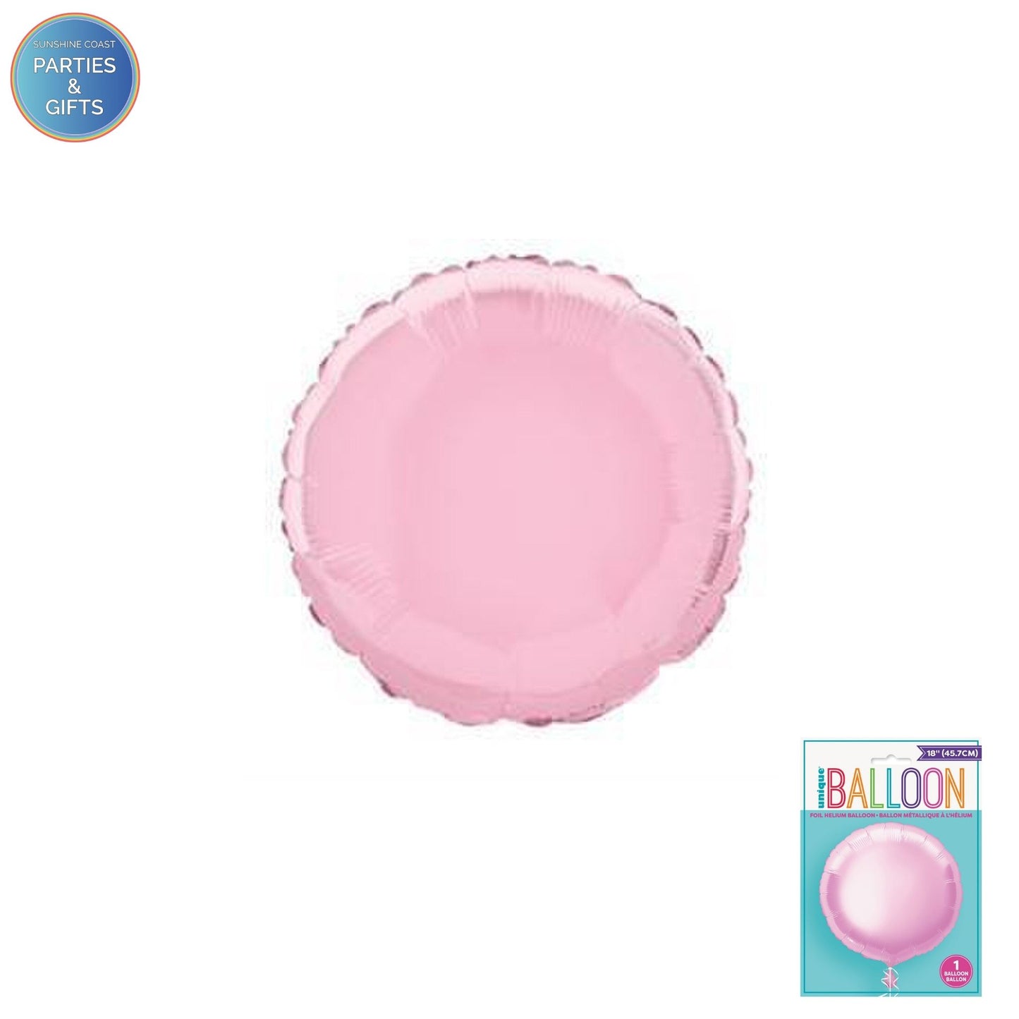 PASTEL PINK ROUND FOIL BALLOON - 45.7CM