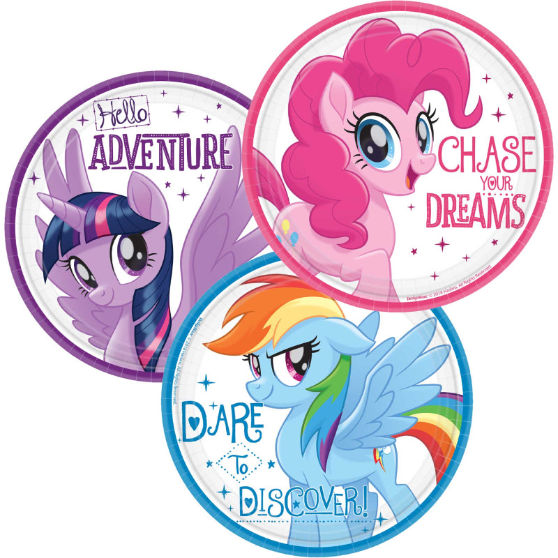 MY LITTLE PONY FRIENDSHIP ADVENTURES ROUND PAPER PLATES 17.7CM - PACK OF 8