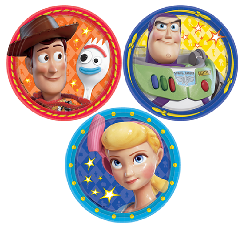 TOY STORY 4 ROUND PAPER PLATES 17.7CM - PACK OF 8