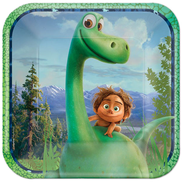 THE GOOD DINOSAUR SQUARE PAPER PLATES 22.9CM - PACK OF 8