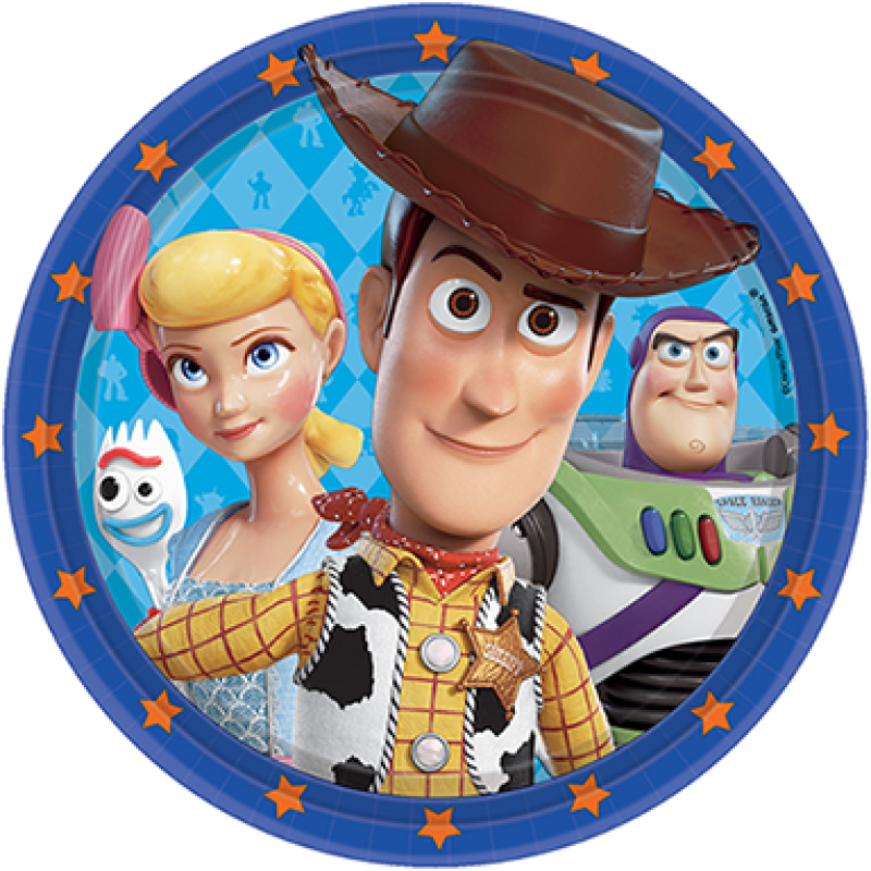 TOY STORY 4 ROUND PAPER PLATES 23CM - PACK OF 8