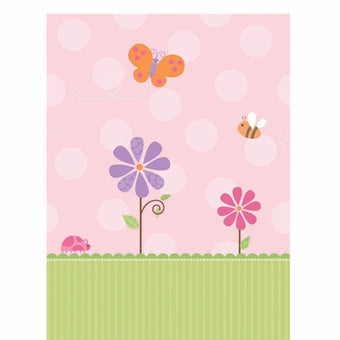 BABY SHOWER SWEET TWEET BABY GIRL PAPER TABLECOVER 137CM x 259CM