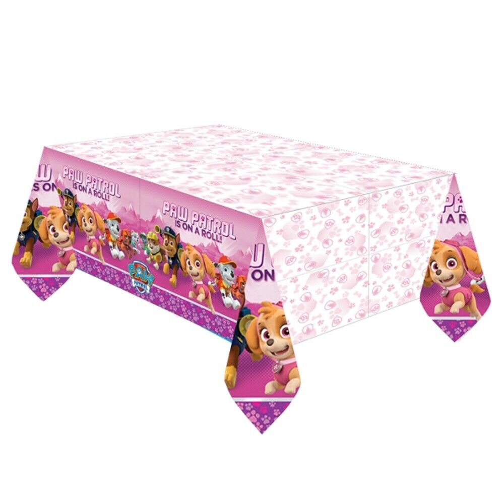 PAW PATROL GIRL PLASTIC TABLECOVER 137CM X 243CM