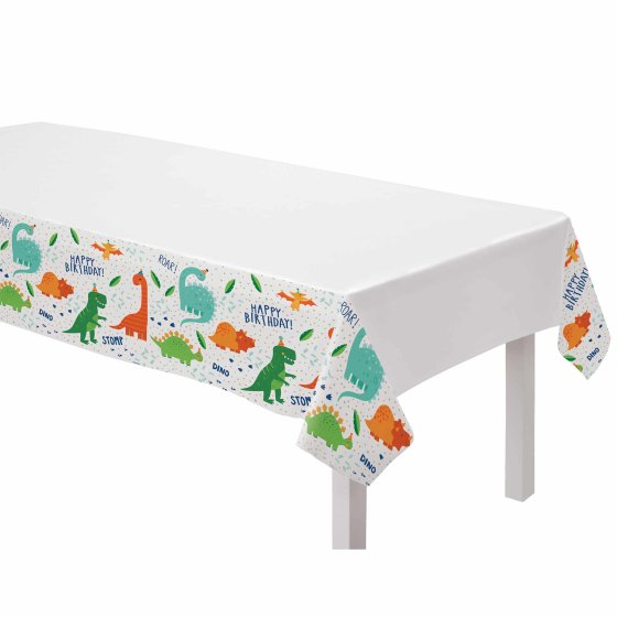 DINOSAUR PLASTIC TABLECOVER 137CM x 243CM
