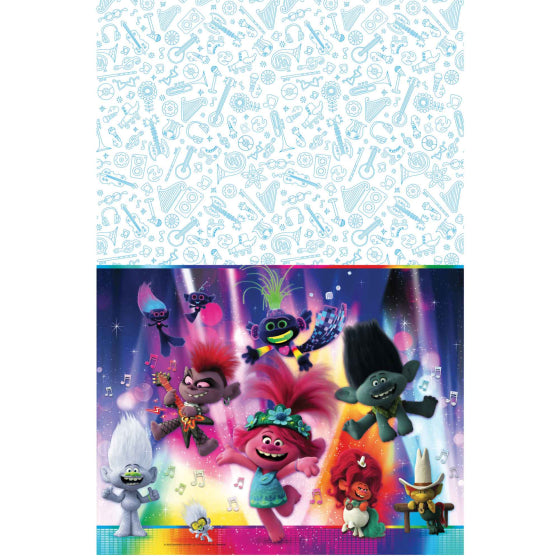 TROLLS WORLD TOUR PLASTIC TABLECOVER 137CM x 243CM