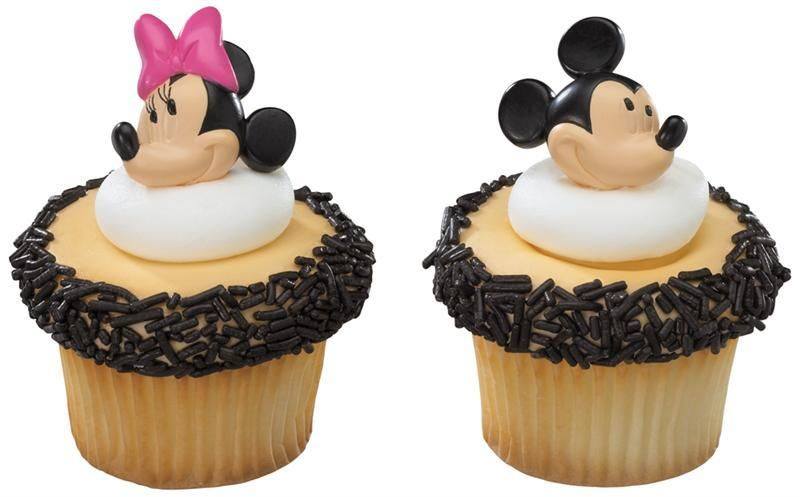 MICKEY & MINNIE MOUSE CUPCAKE RINGS - PACK OF 12