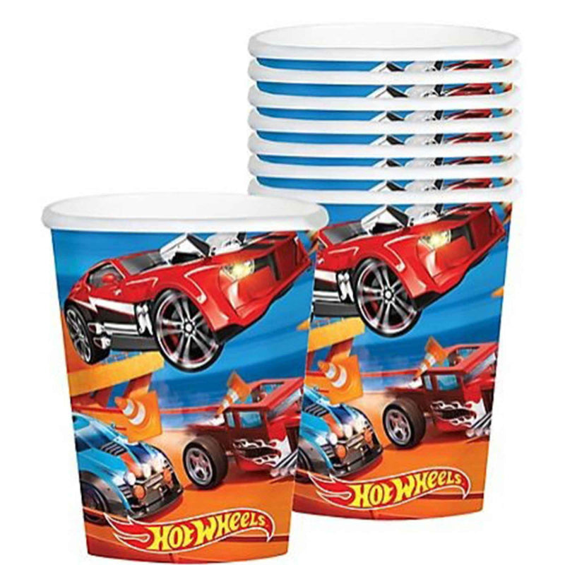 HOT WHEELS 266ML PAPER CUPS - PACK OF 8