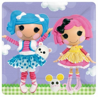 LALALOOPSY SQUARE PAPER PLATES 25.4CM - PACK OF 8