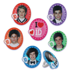 ONE DIRECTION CUPCAKE RINGS - PACK OF 12