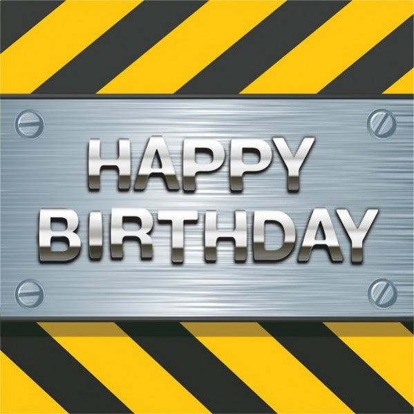 CONSTRUCTION BIRTHDAY ZONE LUNCH NAPKINS - PACK OF 16