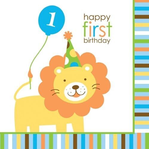 SWEET AT ONE BOY 1ST BIRTHDAY LUNCH NAPKINS - PACK OF 16