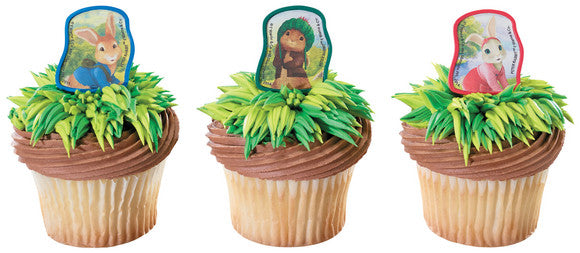 PETER RABBIT CUPCAKE RINGS - PACK OF 12