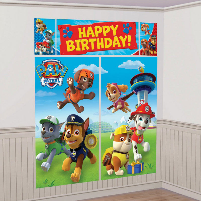 PAW PATROL SCENE SETTERS WALL DECORATING KIT - 5 PIECES