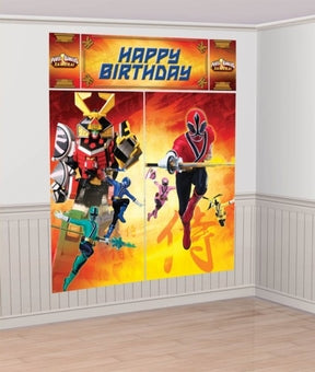 POWER RANGERS SAMURAI SCENE SETTERS WALL DECORATING KIT - 5 PIECES