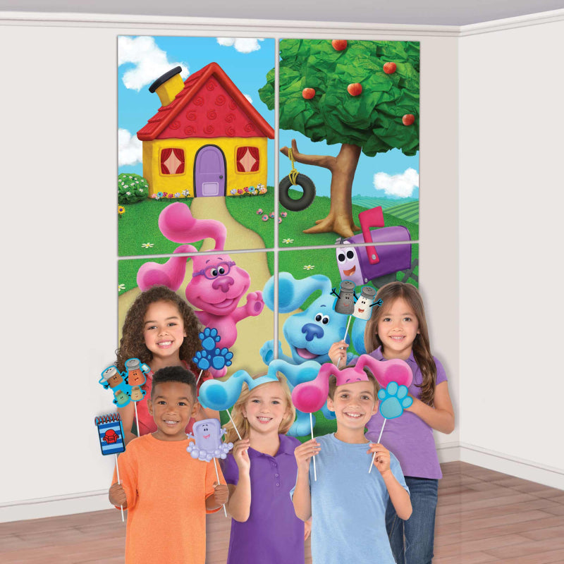 BLUE'S CLUES SCENE SETTERS WITH PROPS - 4 PIECE SET