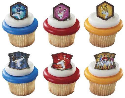 POWER RANGERS CUPCAKE RINGS - PACK OF 12