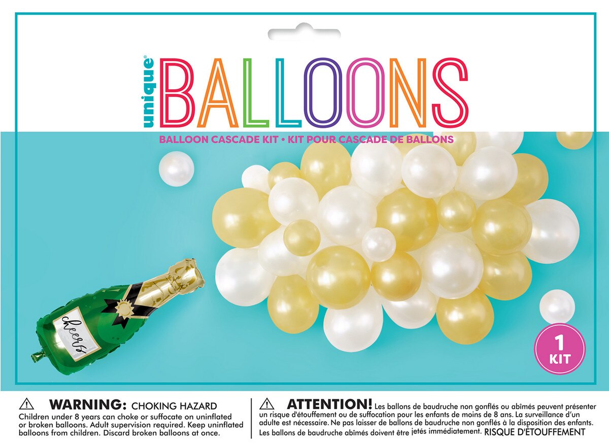 BALLOON CASCADE KIT - CHAMPAGNE - KIT INCLUDES 41 BALLOONS